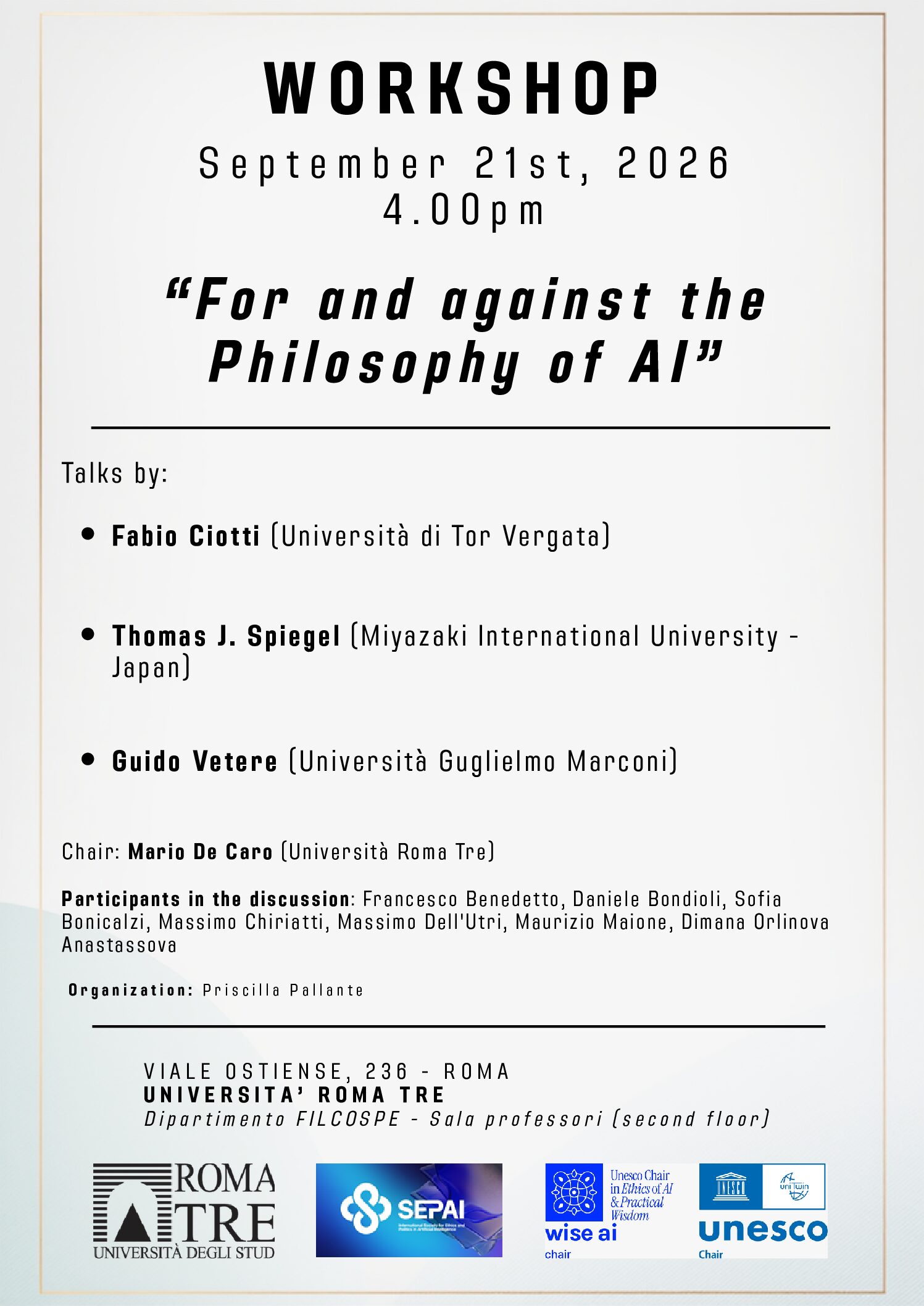 For and against the Philosophy of AI