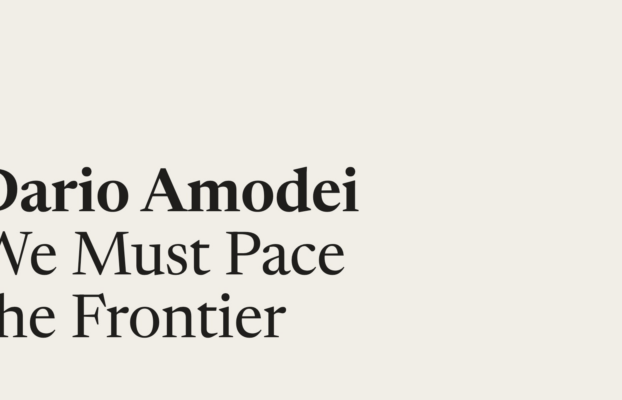 Dario Amodei Pacing Frontiers